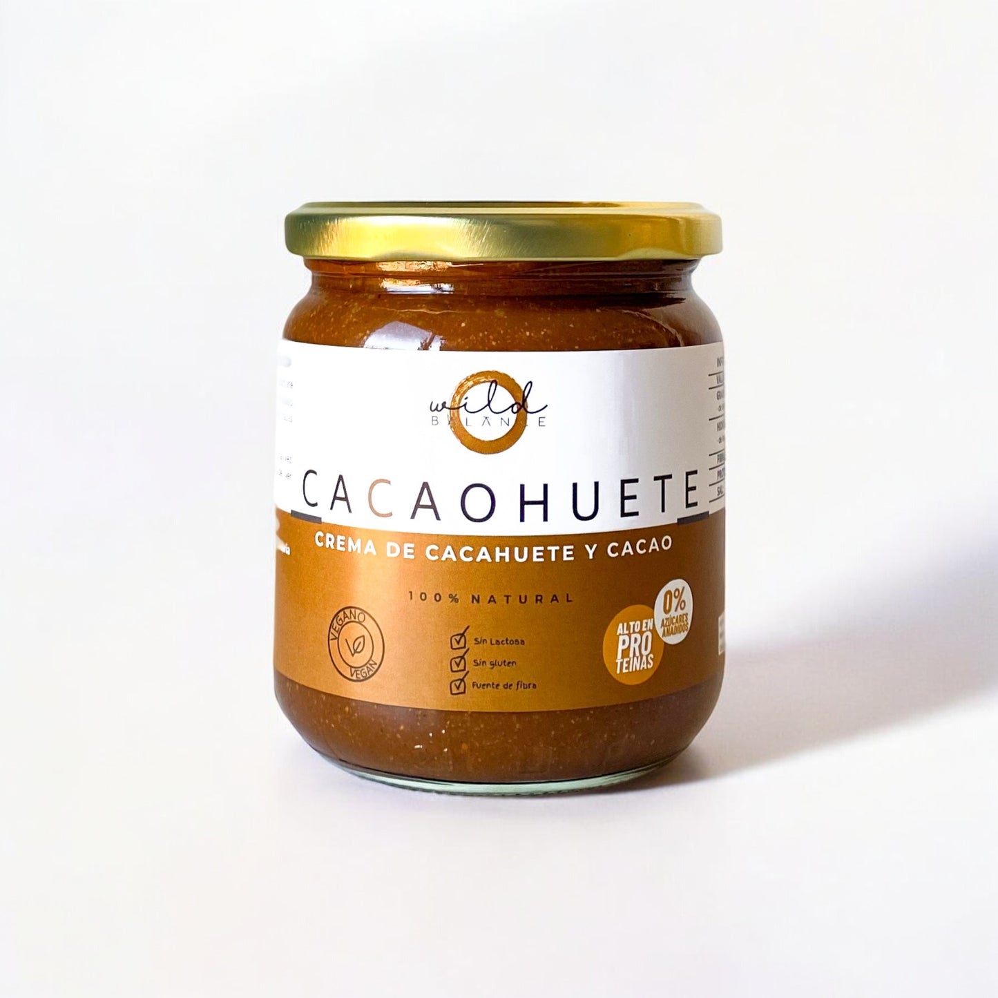 CACAOHUETE - Crema de cacahuete y cacao sin lactosa - 350 gr