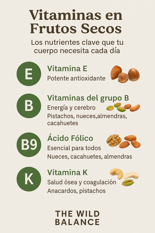 Vitaminas en frutos secos: los nutrientes clave que tu cuerpo necesita cada día