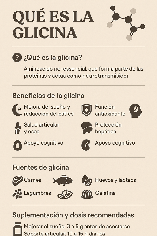 Glicina: Qué es, Propiedades y Beneficios para la Salud