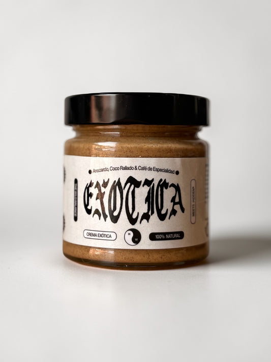 “EXÓTICA” – Crema de anacardo, coco y café de especialidad Nebiri (Etiopía) – 200 gr