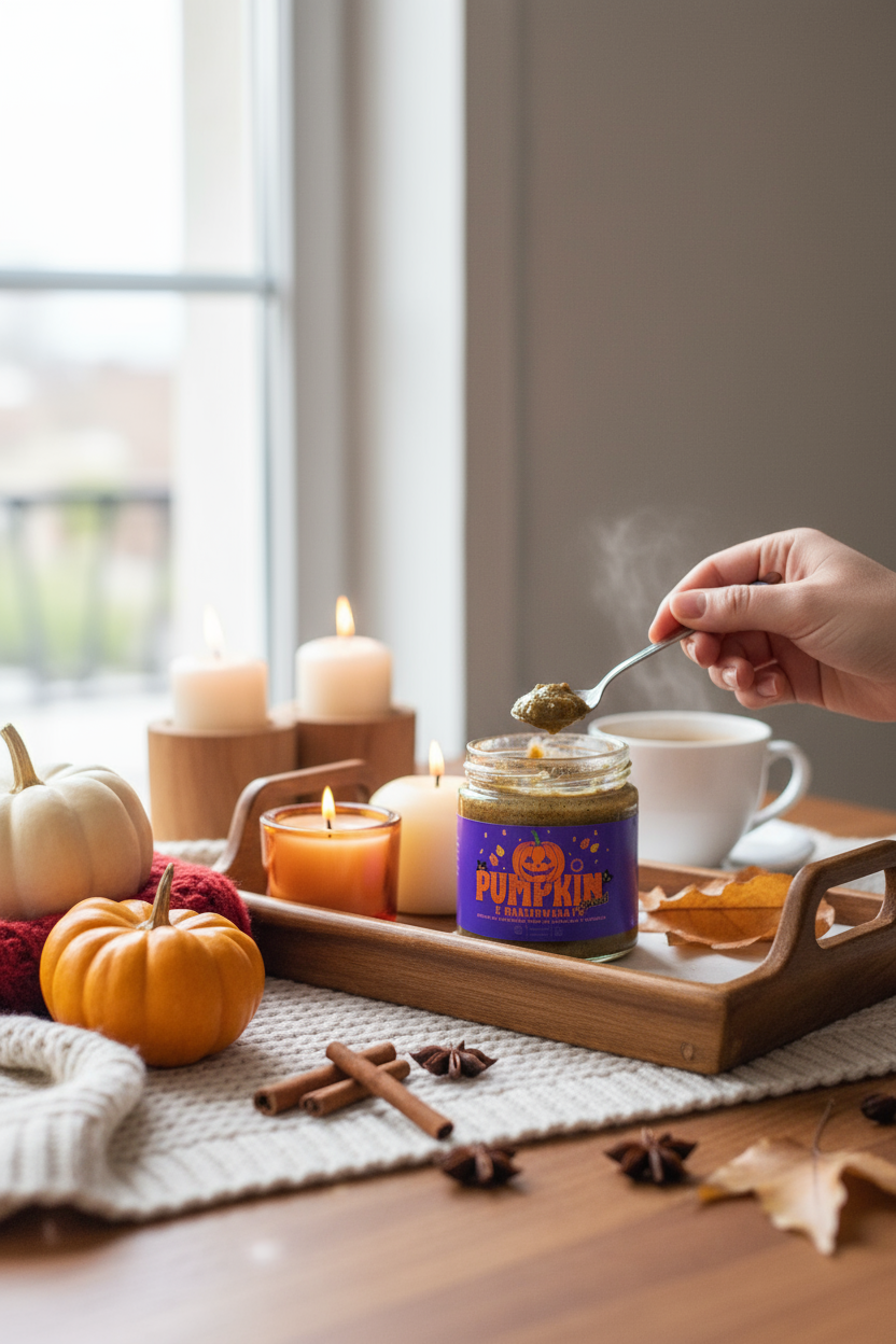 PUMPKIN Spiced x Marikowskaya: Crema de avellanas tostadas, pipas de calabaza y especias - 100% natural - 250 g