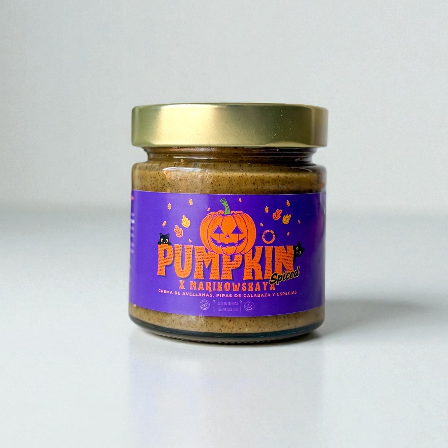 PUMPKIN Spiced x Marikowskaya: Crema de avellanas tostadas, pipas de calabaza y especias - 100% natural - 250 g