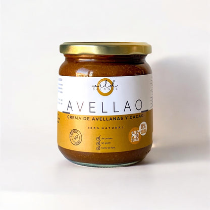 AVELLAO - Crema de avellanas y cacao sin azúcar 100% natural - 350 gr