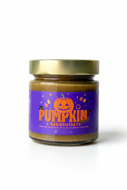 PUMPKIN Spiced x Marikowskaya: Crema de avellanas tostadas, pipas de calabaza y especias - 100% natural - 250 g
