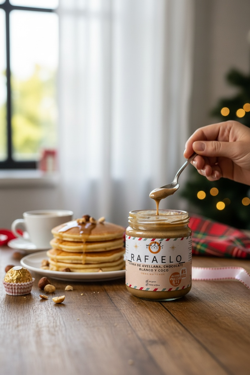 RAFAELO - Crema de Avellanas, Chocolate Blanco (sin azúcar) y coco rallado 100% natural