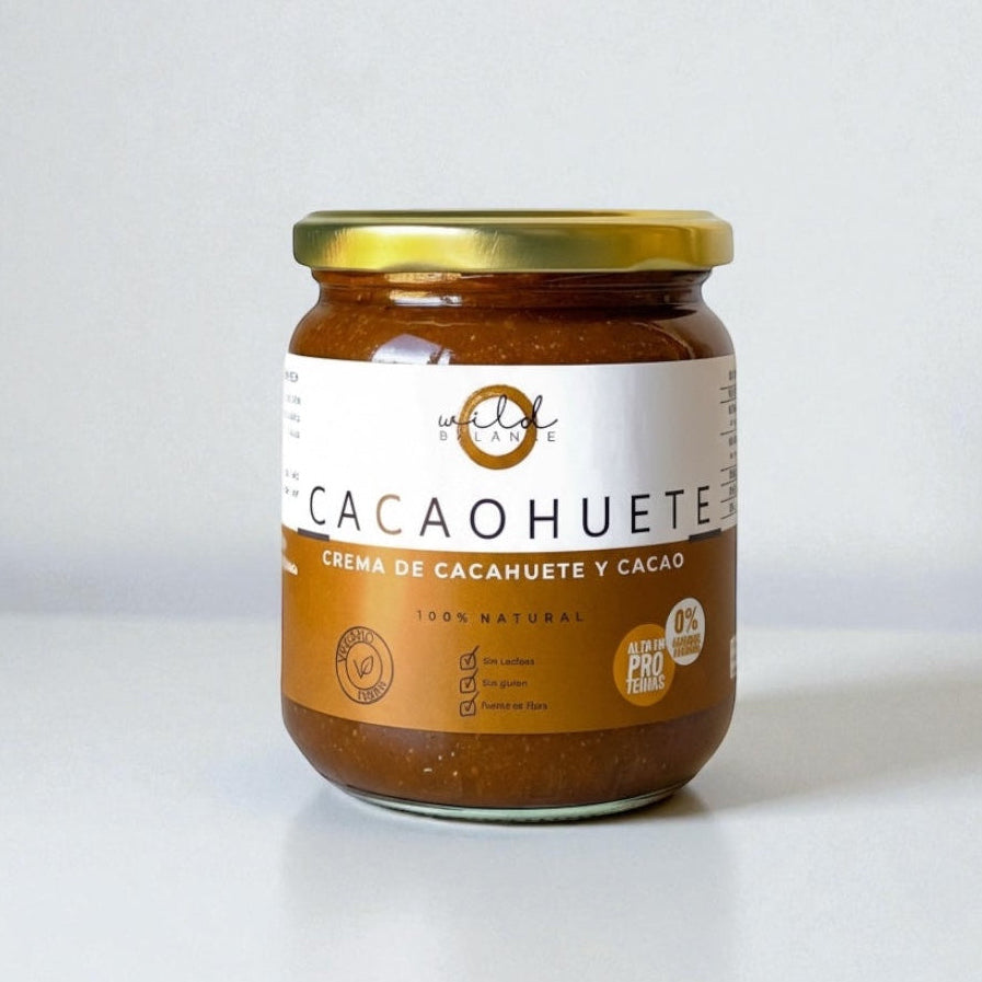 CACAOHUETE - Crema de cacahuete y cacao sin lactosa - 350 gr
