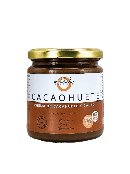 CACAOHUETE - Crema de cacahuete y cacao sin lactosa - 350 gr