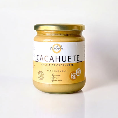 CACAHUETE - Crema de Cacahuete Sin Azúcar, Sin Gluten, Sin Grasa, Sin Aceite de Palma y Sin Azúcares Añadidos- 350 gr