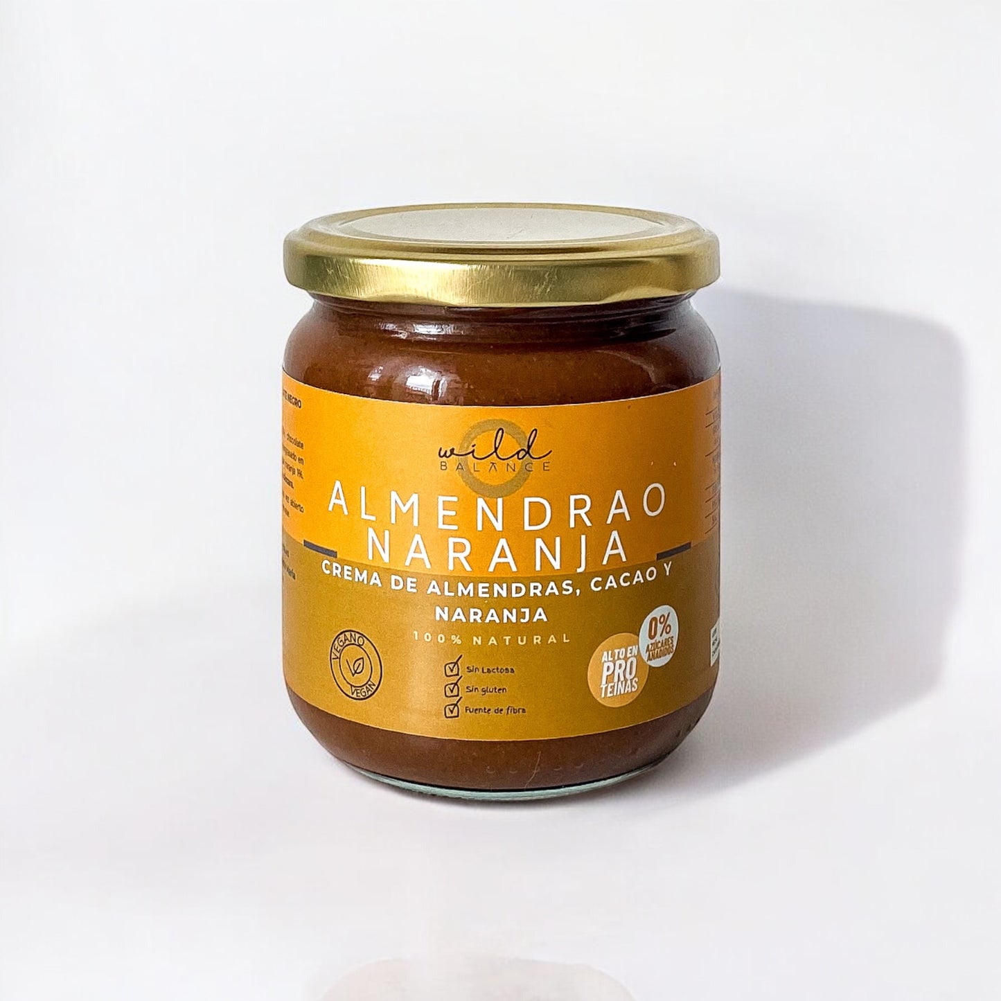 ALMENDRAO NARANJA - Crema de Almendras, Chocolate Negro y Naranja 100% natural - 350 gr