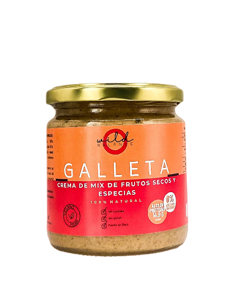 GALLETA - Crema "Mix" de frutos secos y especies 100% natural (sabor galleta)- 350 gr