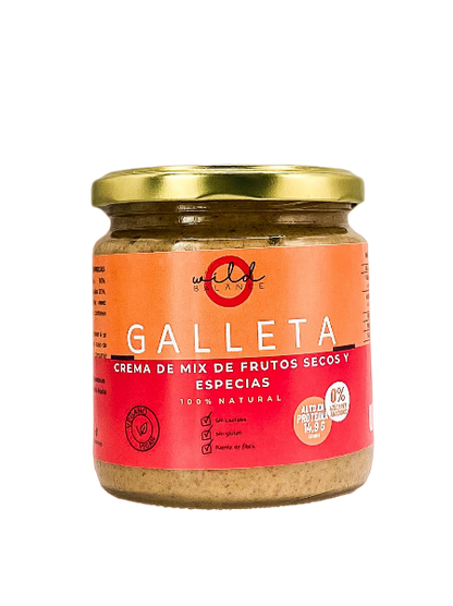 GALLETA - Crema "Mix" de frutos secos y especies 100% natural (sabor galleta)- 350 gr