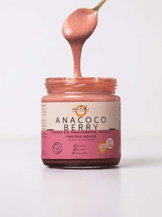 ANACOCO BERRY - Crema de Anacardos, coco y frutos rojos 100% natural
