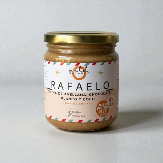 RAFAELO - Crema de Avellanas, Chocolate Blanco (sin azúcar) y coco rallado 100% natural